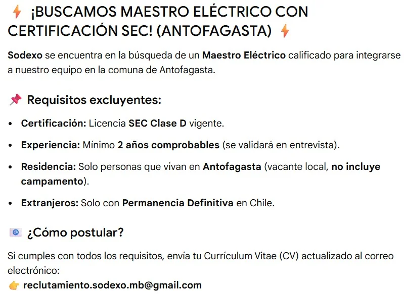 Maestro Eléctrico con Certificación SEC - imagen 1