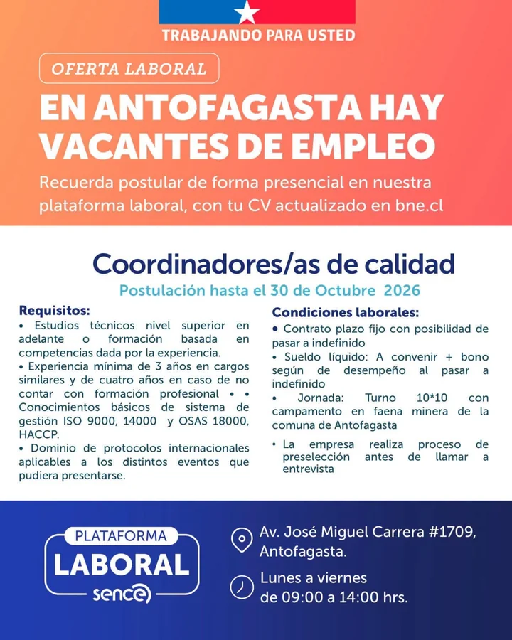 Coordinador de Calidad - imagen 1