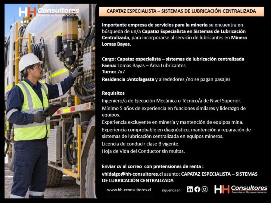 Capataz Especialista en Sistemas de Lubricación - imagen 1