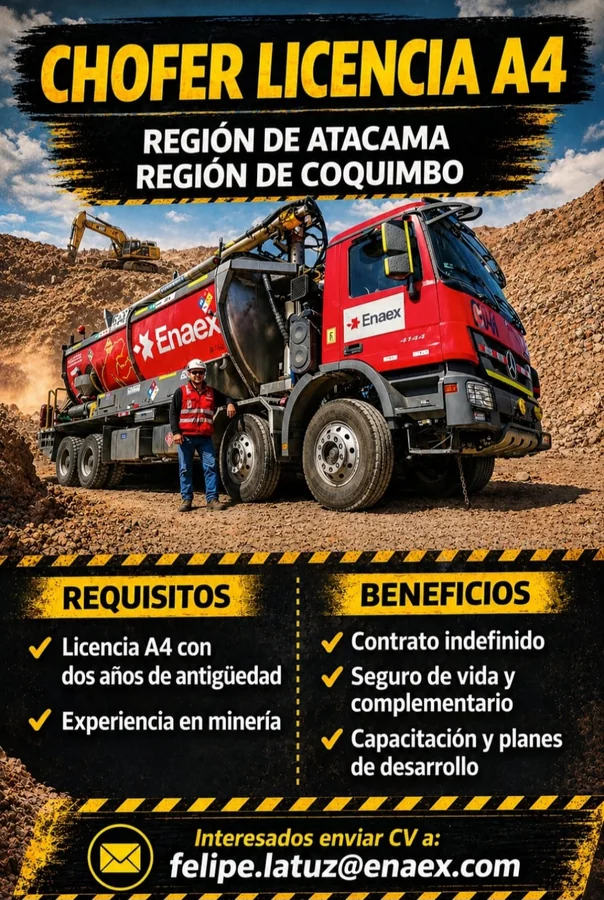 Chofer Licencia A4 Enaex - imagen 1