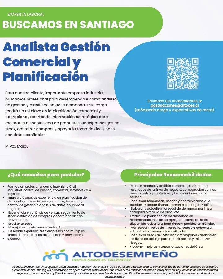 Analista de Gestión y Planificación Comercial - imagen 1