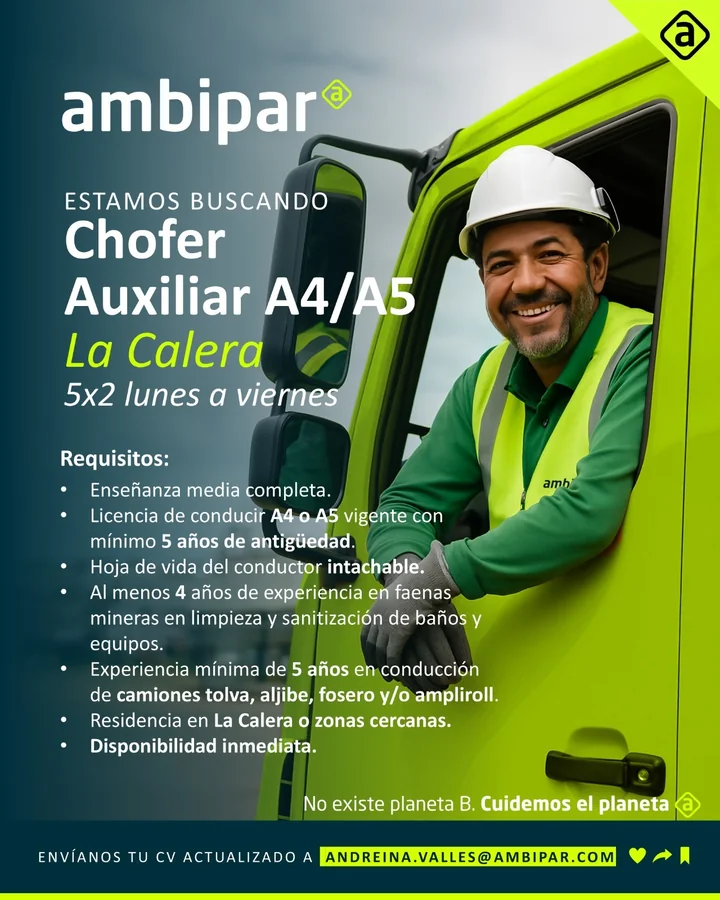 Chofer Auxiliar A4/A5 - imagen 1
