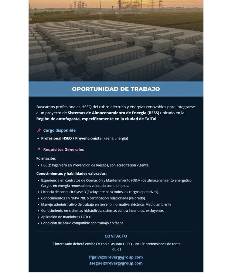 Profesional HSEQ - Prevencionista de Riesgos - imagen 1