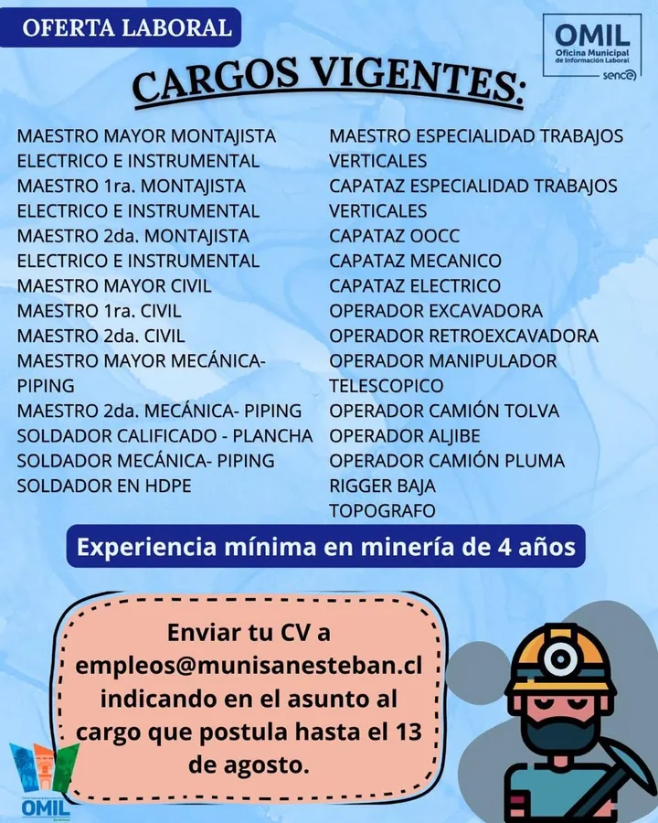 Operarios, Soldadores y Operadores para Minería - imagen 1