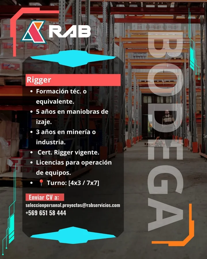 Rigger Minería – Requisitos y Turnos - imagen 1
