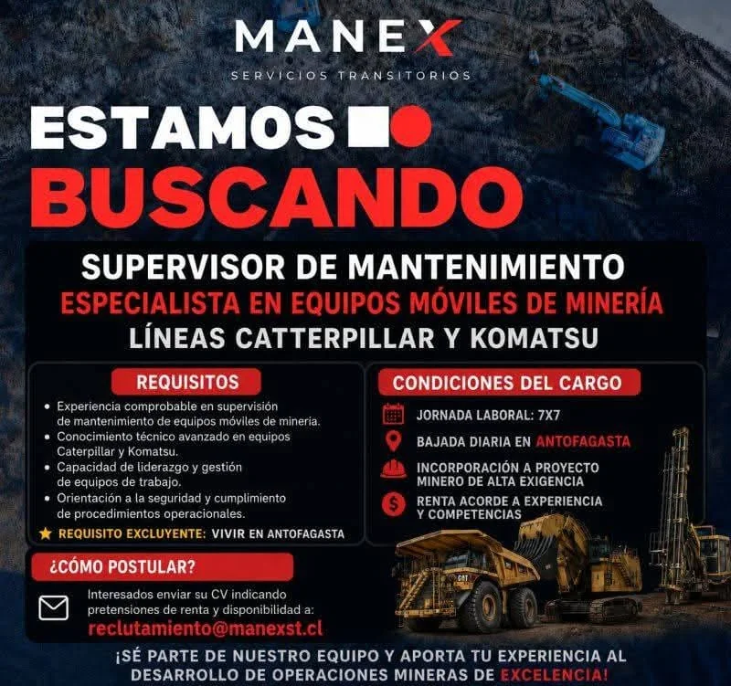 Supervisor de Mantenimiento - Equipos Móviles - imagen 1