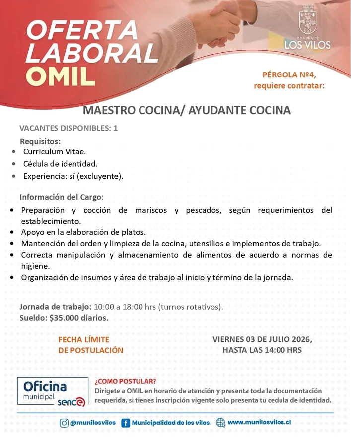 Maestro de Cocina - Los Vilos - imagen 1