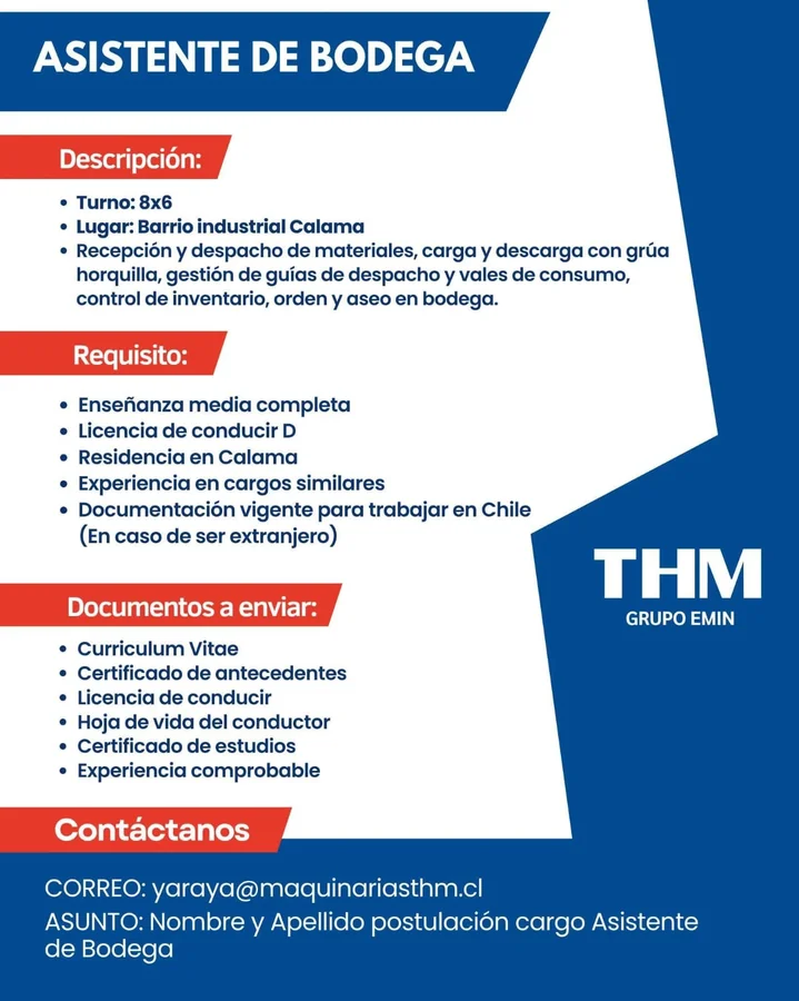 Asistente de Bodega - imagen 1