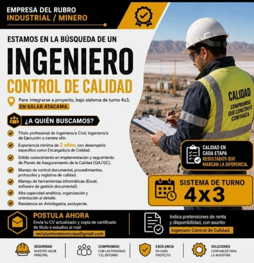 Ingeniero de Control de Calidad - imagen 1