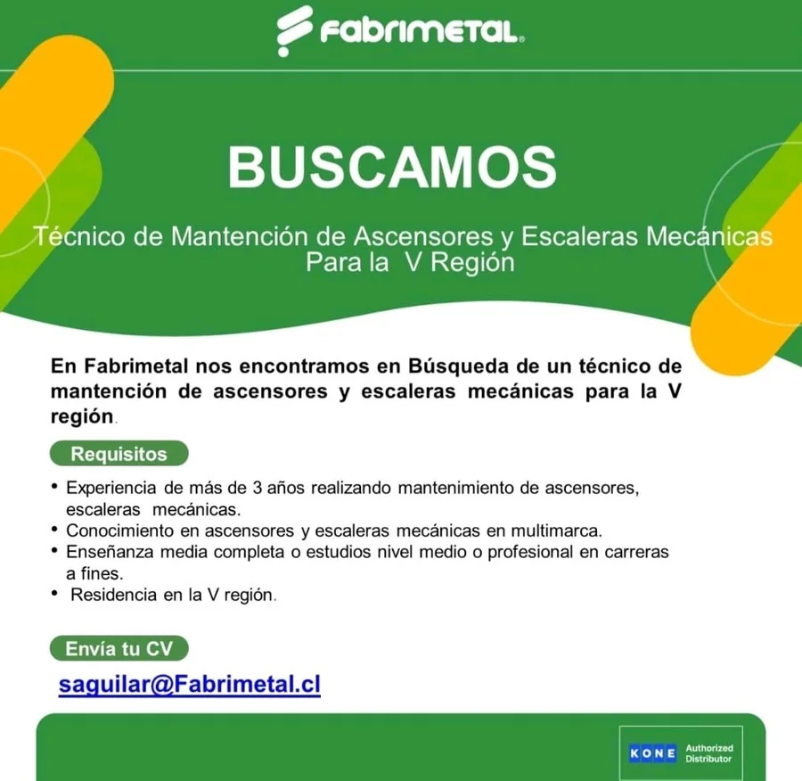 Técnico de Mantención de Ascensores y Escaleras Mecánicas - imagen 1