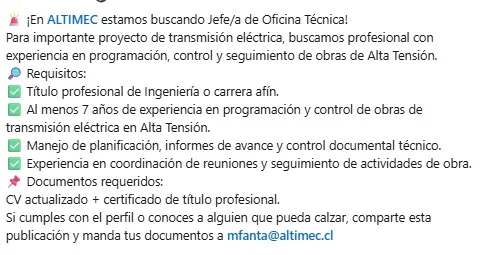 Jefe/a de Oficina Técnica - Alta Tensión - imagen 1