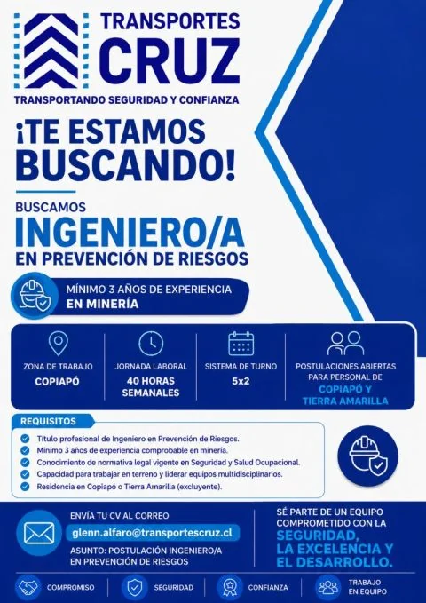 Ingeniero/a en Prevención de Riesgos Minería - imagen 1
