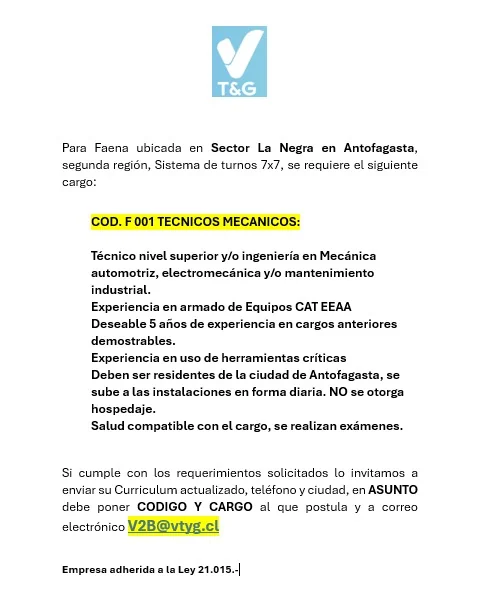 Técnico Mecánico Equipos CAT - imagen 1