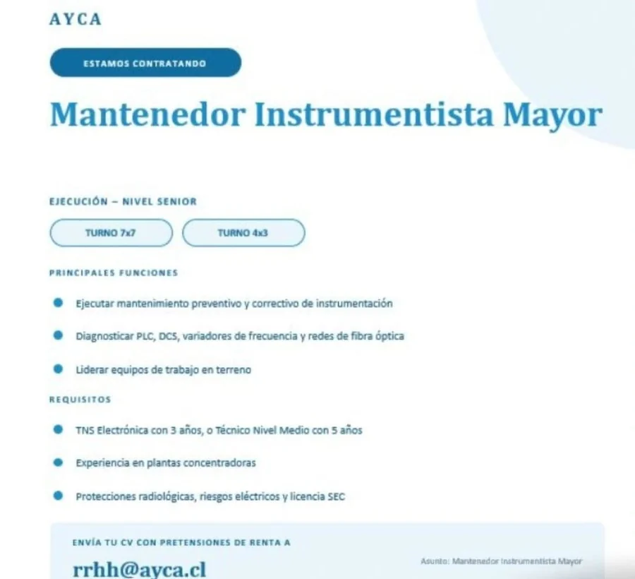 Mantenedor instrumentista mayor - imagen 1
