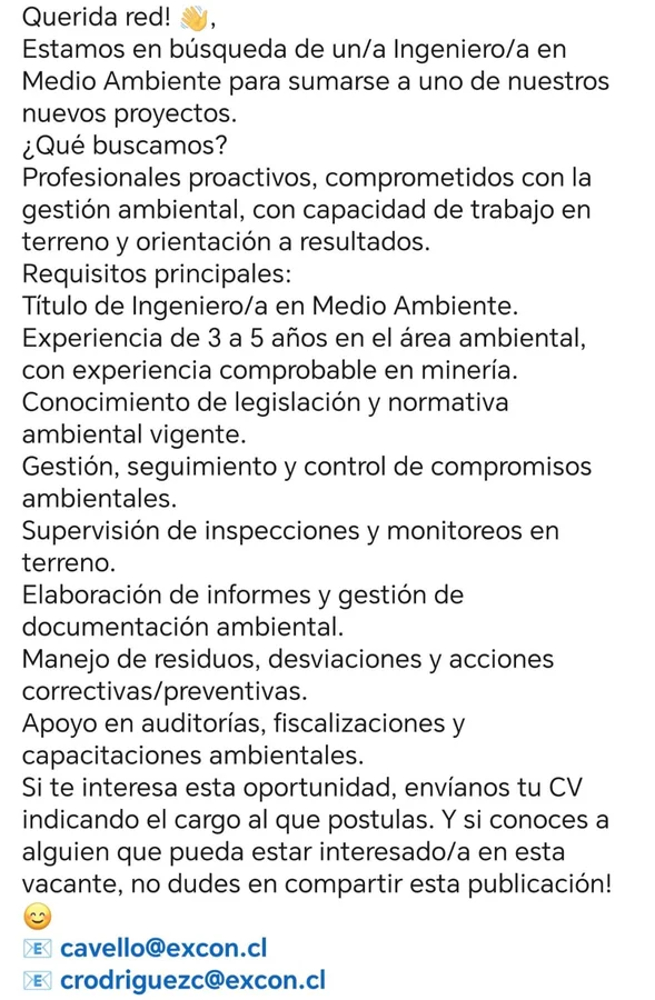 Ingeniero/a en Medio Ambiente - imagen 1