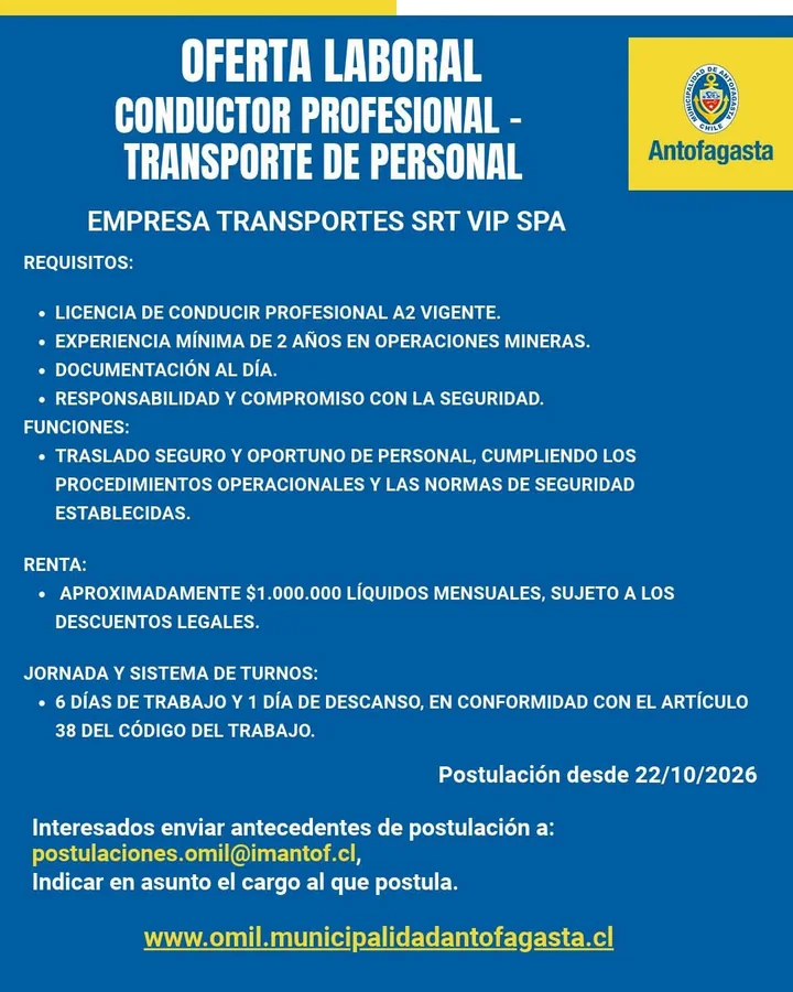 Conductor Profesional - Transporte de Personal - imagen 1