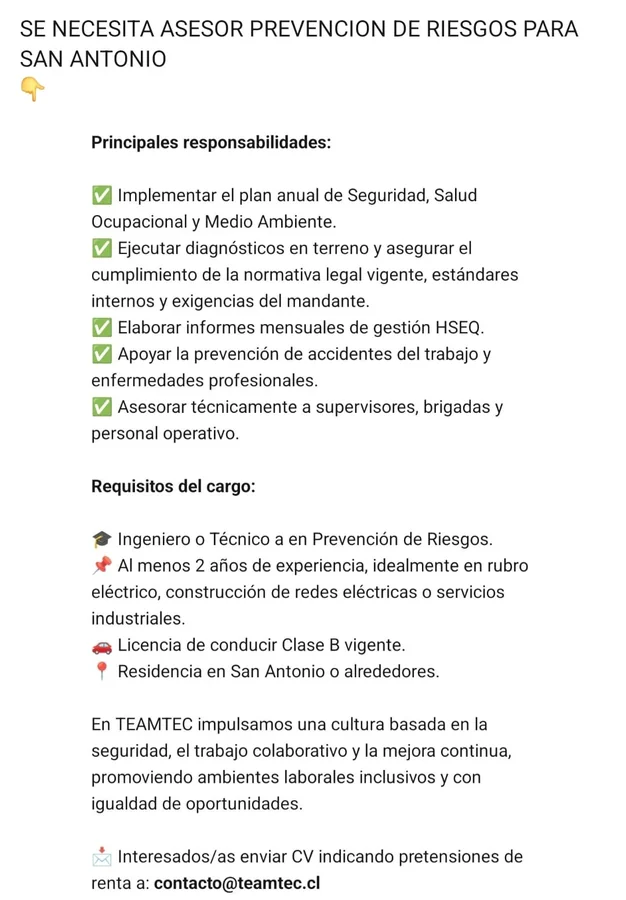 Asesor en Prevención de Riesgos - imagen 1