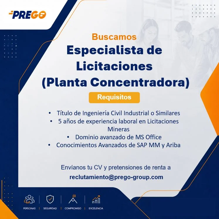 Especialista de Licitaciones (Planta Concentradora) - imagen 1