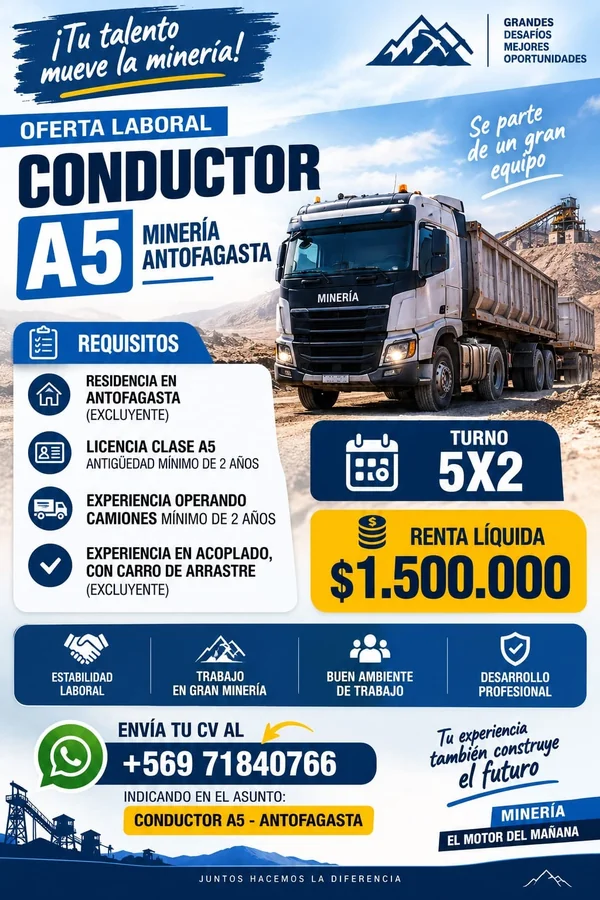 Conductor A5 para Minería - imagen 1