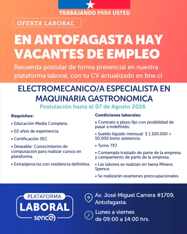 Electromecánico/a en Maquinaria Gastronómica - imagen 1