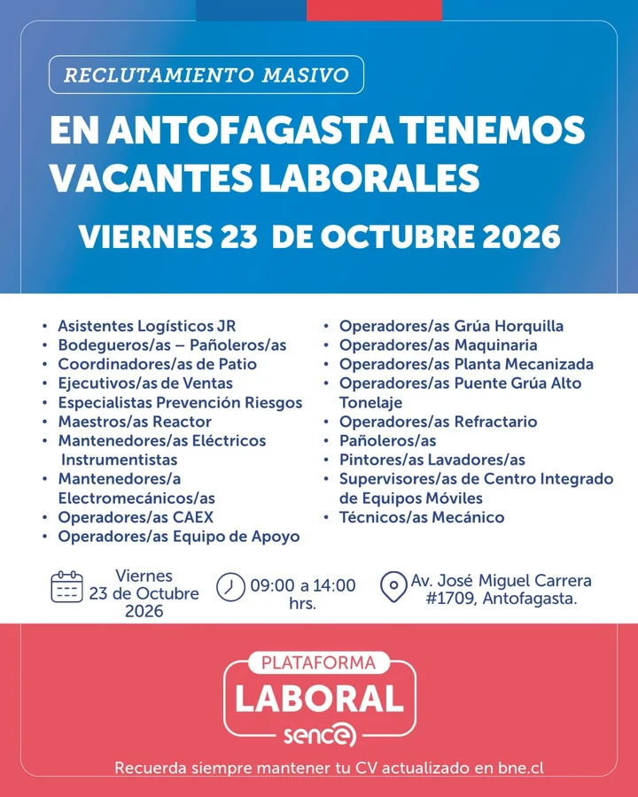 Reclutamiento Masivo en Antofagasta - imagen 1
