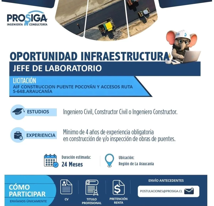 Jefe de Laboratorio - AIF Construcción de Puente - imagen 1