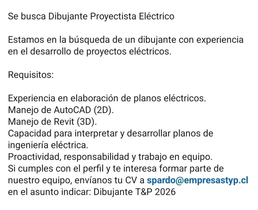 Dibujante Proyectista Eléctrico - imagen 1