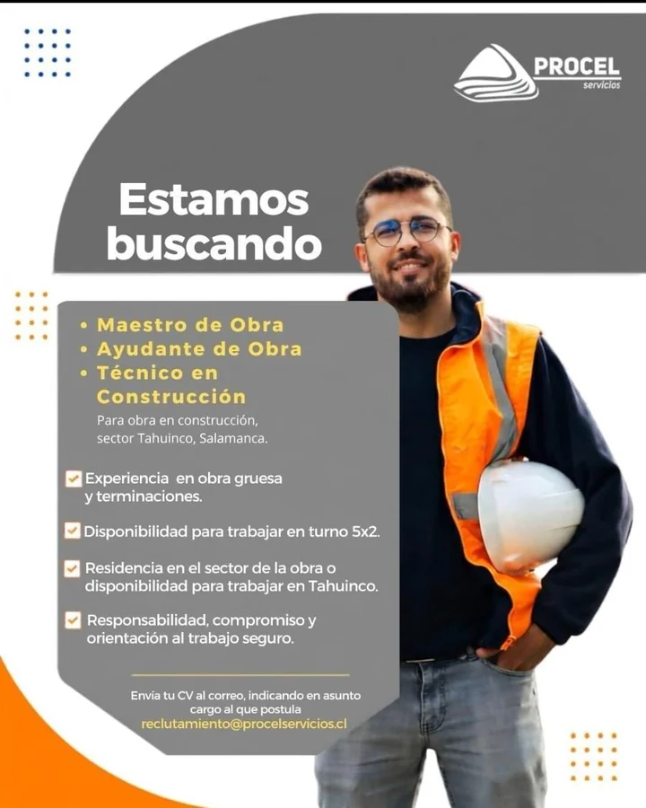 Maestro de Obra, Ayudante y Técnico en Construcción - imagen 1