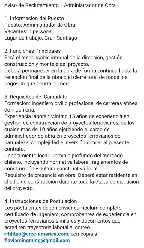 Administrador de Obra Ferroviaria - imagen 1