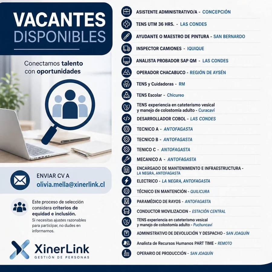 Convocatoria laboral para múltiples cargos - imagen 1