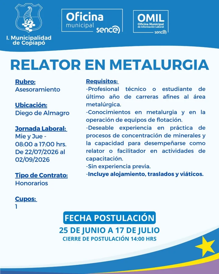 Relator en Metalurgia - imagen 1