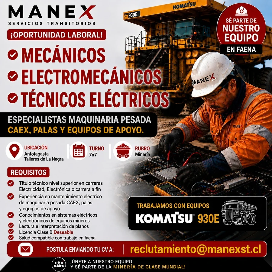 Mecánicos, Electromecánicos y Técnicos Eléctricos - imagen 1