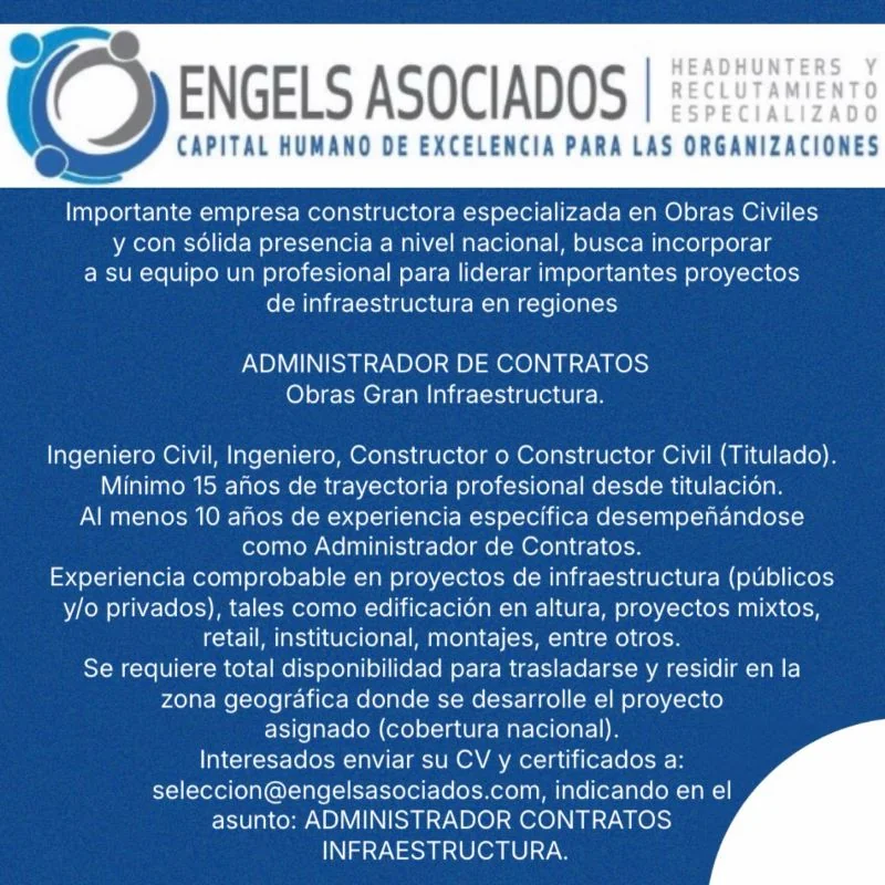 Administrador de Contratos - Infraestructura - imagen 1