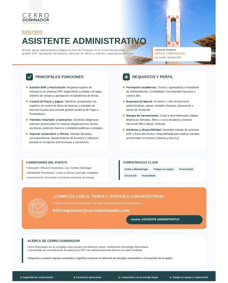 Asistente Administrativo - imagen 1