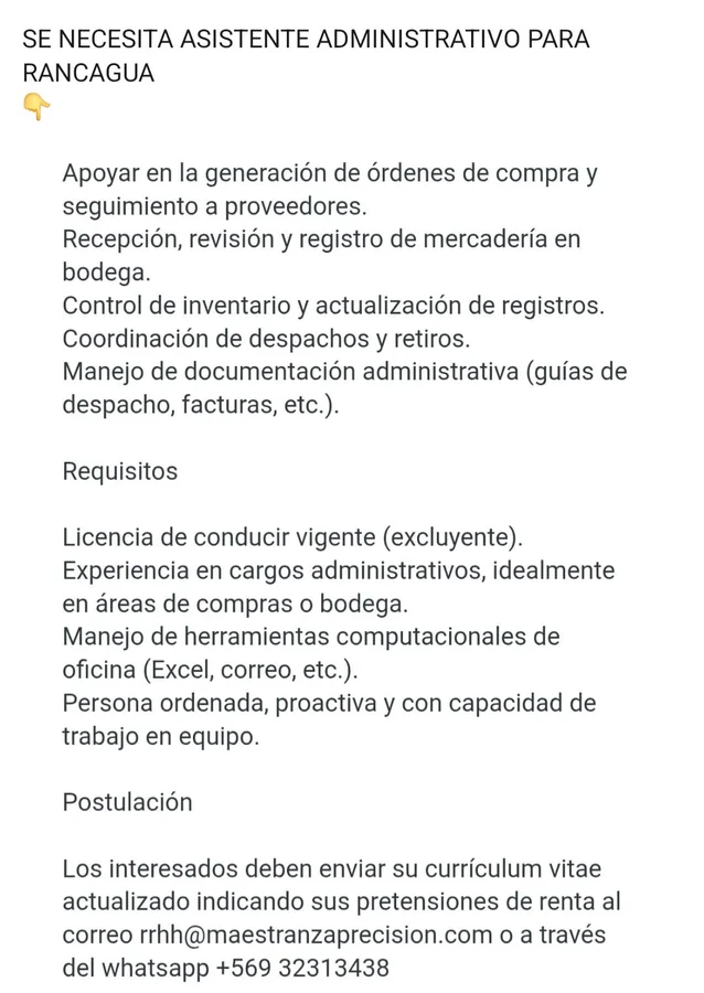 Asistente Administrativo - imagen 1