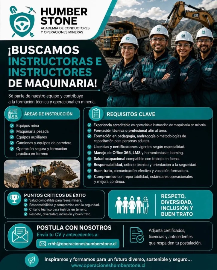 Instructor de Maquinaria y Equipos Mina - imagen 1