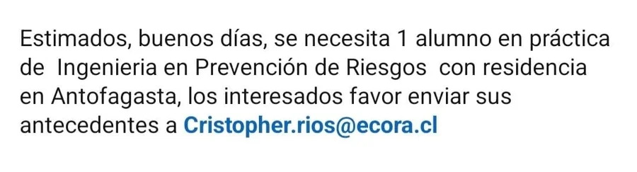 Alumno en Práctica de Prevención de Riesgos - imagen 1