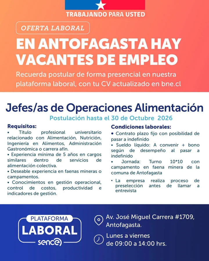 Jefe/a de Operaciones Alimentación - imagen 1