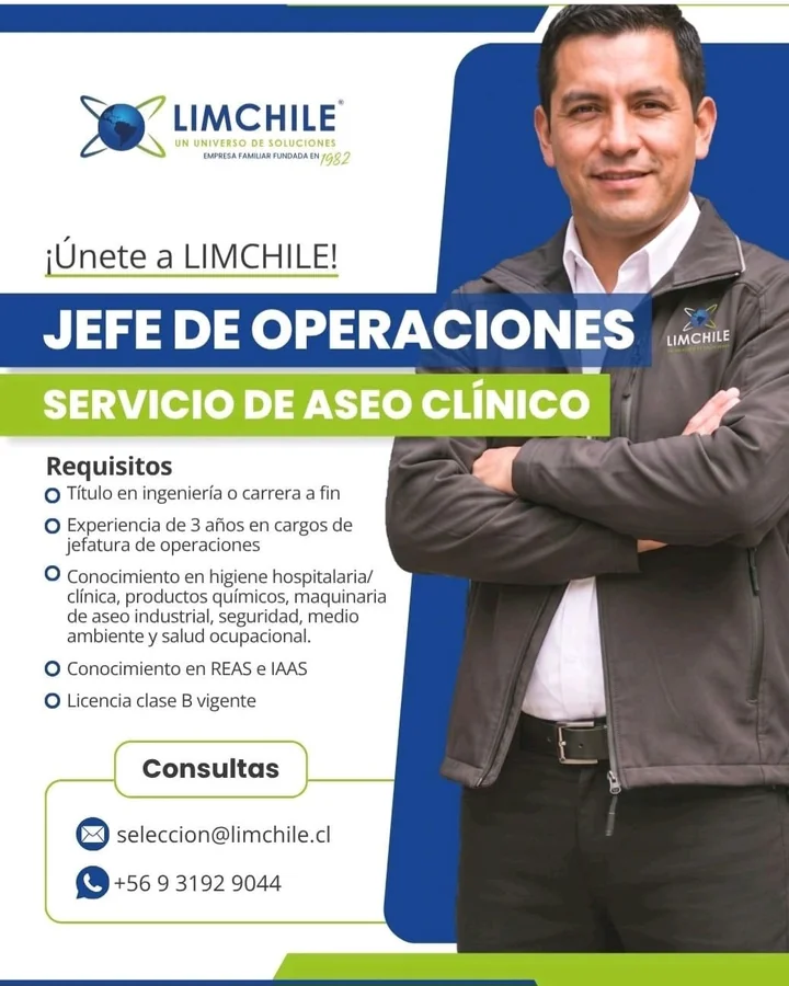 Jefe de Operaciones - Servicio de Aseo Clínico - imagen 1