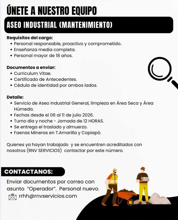 Operador de Aseo Industrial - imagen 1