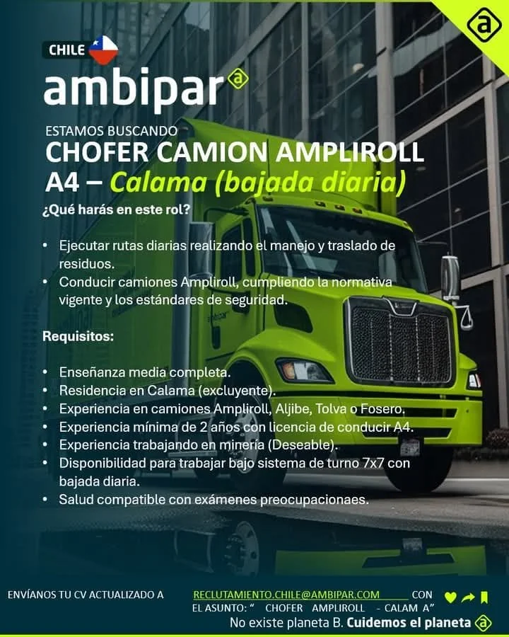 Chofer Camión Ampliroll A4 - imagen 1