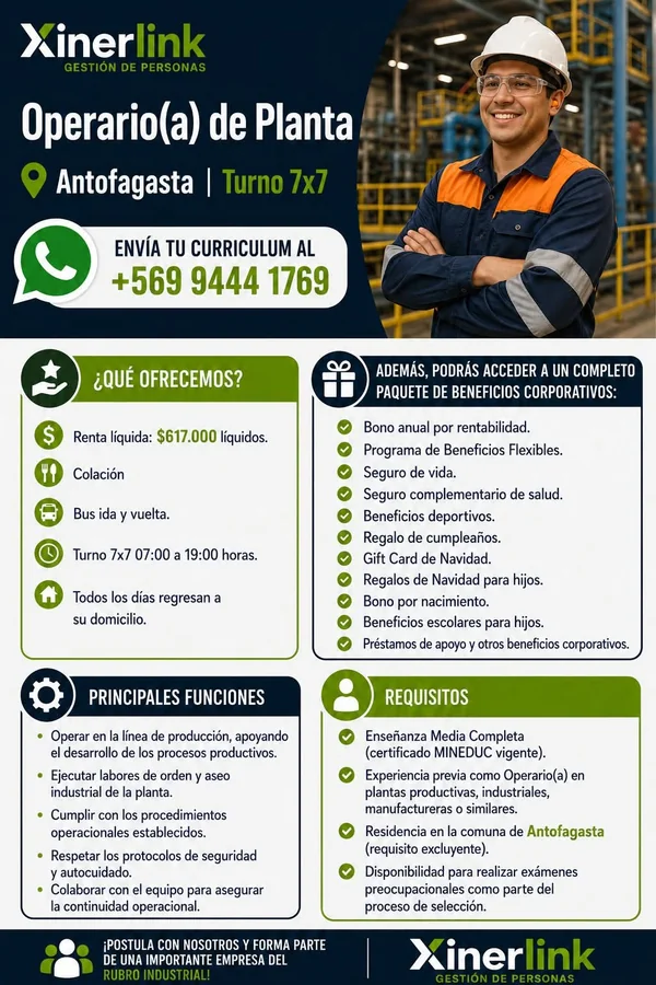 Operario de Planta - imagen 1