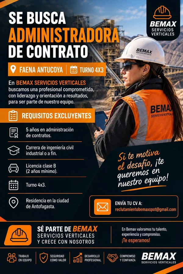 Administradora de Contrato - Faena Antucoya - imagen 1