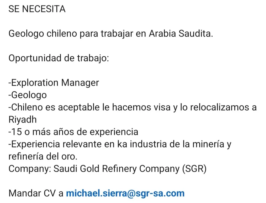 Exploration Manager y Geólogo - imagen 1