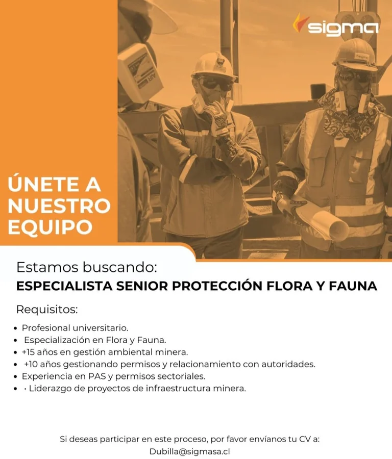Especialista Senior Protección Flora y Fauna - imagen 1
