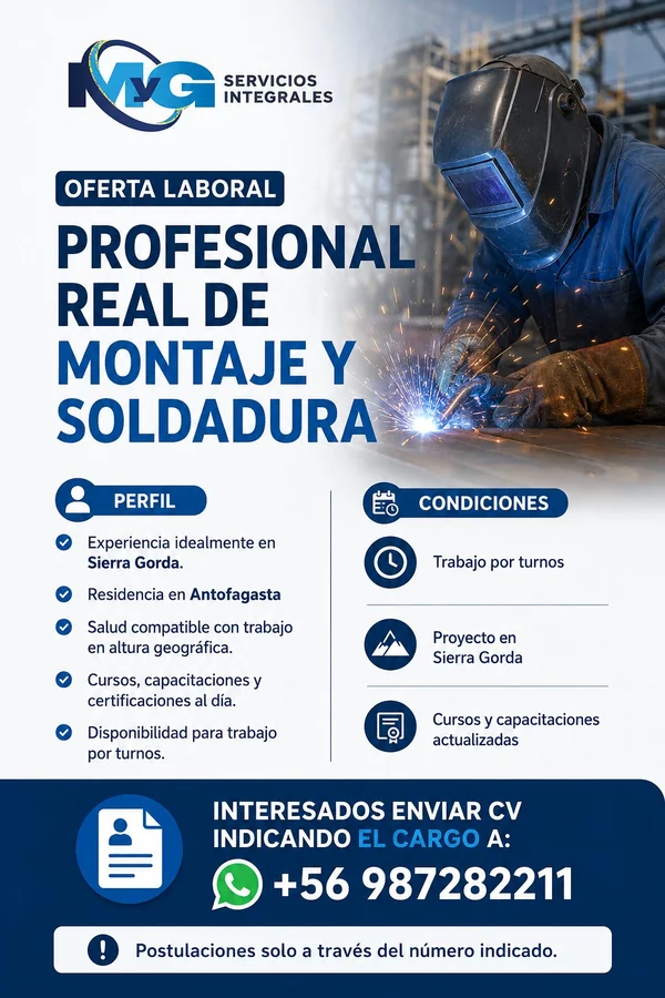 Perfil de Montaje y Soldadura - Sierra Gorda - imagen 1