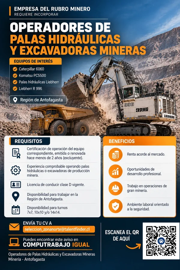 Operadores de Palas Hidráulicas y Excavadoras Mineras - imagen 1