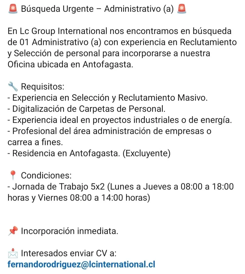 Administrativo(a) Reclutamiento y Selección - imagen 1