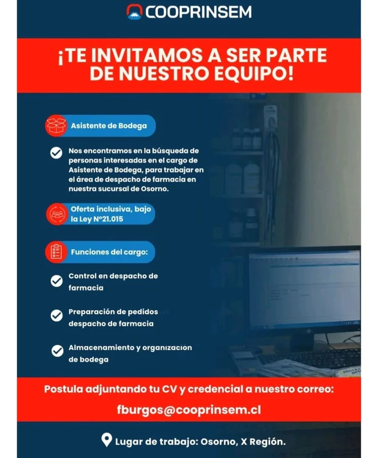Asistente de Bodega - imagen 1