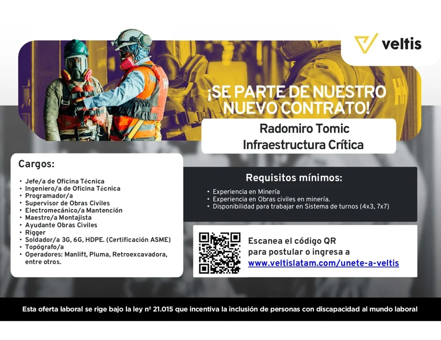 Cargos de infraestructura minera en Radomiro Tomic - imagen 1